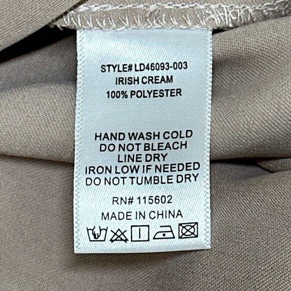 NWT | LUSH | Mock Neck Satin Midi Dress | Irish Cream | Large - Picture 8 of 14